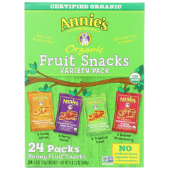 nnie's Homegrown Organic Bunny Fruit Snacks Variety Pack 24 ct