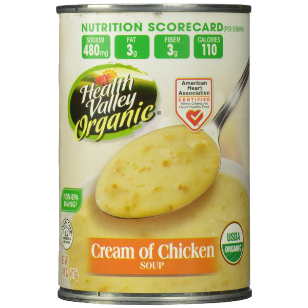 Health Valley Organic Soup Cream of Chicken 14.5 Ounce